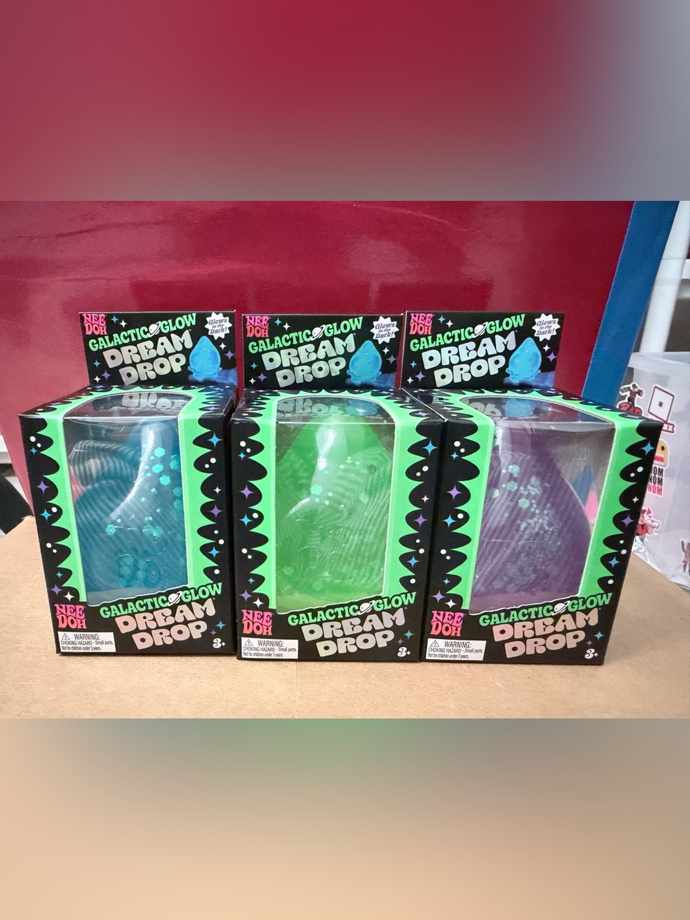 Galactic Glow Dream Drop Stress Ball - Teal, Green, Purple
